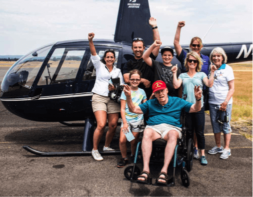 Bill Chase poses with friends and family.