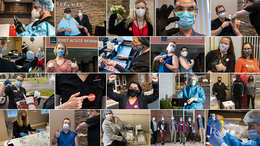 Consonus Pharmacy vaccination tour photo collage