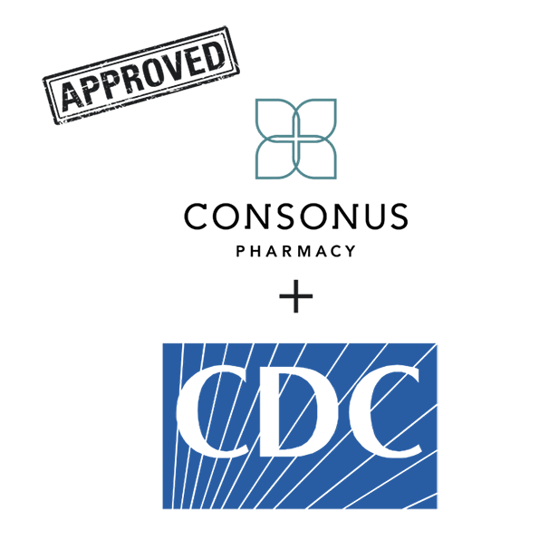 Consonus Pharmacy is approved by CDC as a vaccine provider.